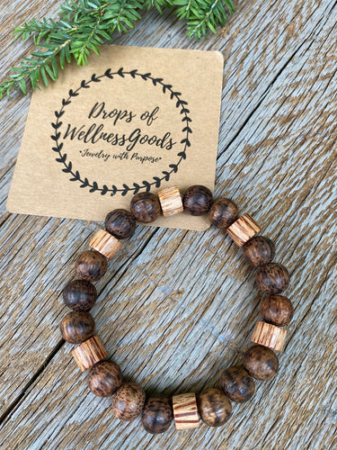 Men’s Essential Oil Diffuser Bracelet// Coconut & Wood// Aromatherapy Bracelet For Men// Handmade Jewelry// Gifts For Him