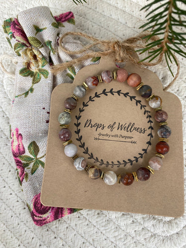 Essential Oil Diffuser Bracelet// Aromatherapy Bracelet// Handmade Jewelry// Christmas Gifts For Her// Diffuser Jewelry// Mexican Jasper