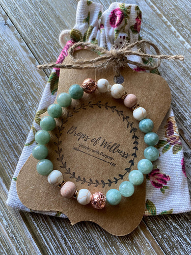 Essential Oil Diffuser Bracelet// Malaysia Jade Stone & Rosewood// Aromatherapy Jewelry// Aromatherapy Bracelet// Handmade Jewelry// Gifts